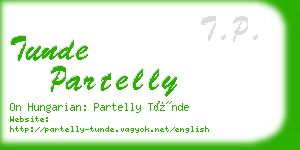 tunde partelly business card